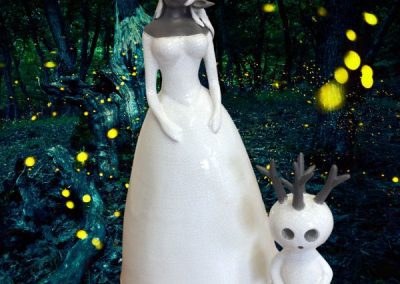 Sculpture-en-ceramique-delfe-et-esprit-de-la-foret-du-solstice-dhiver