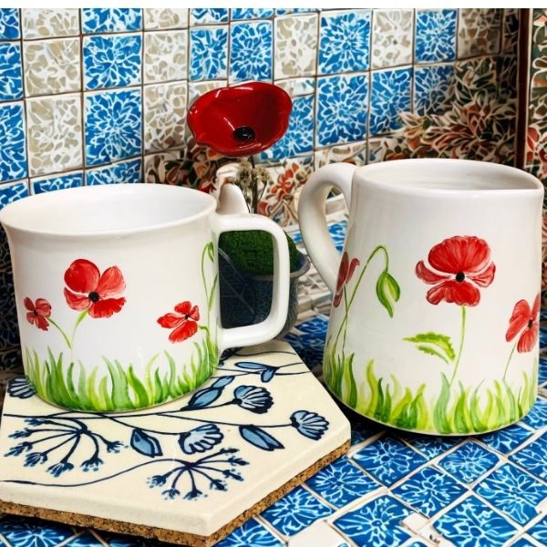 Big-mug-et-pichet-style-coquelicots-retro